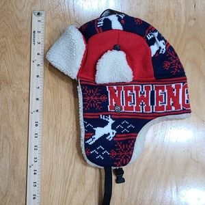 NWT New England ski hat with strap super cute